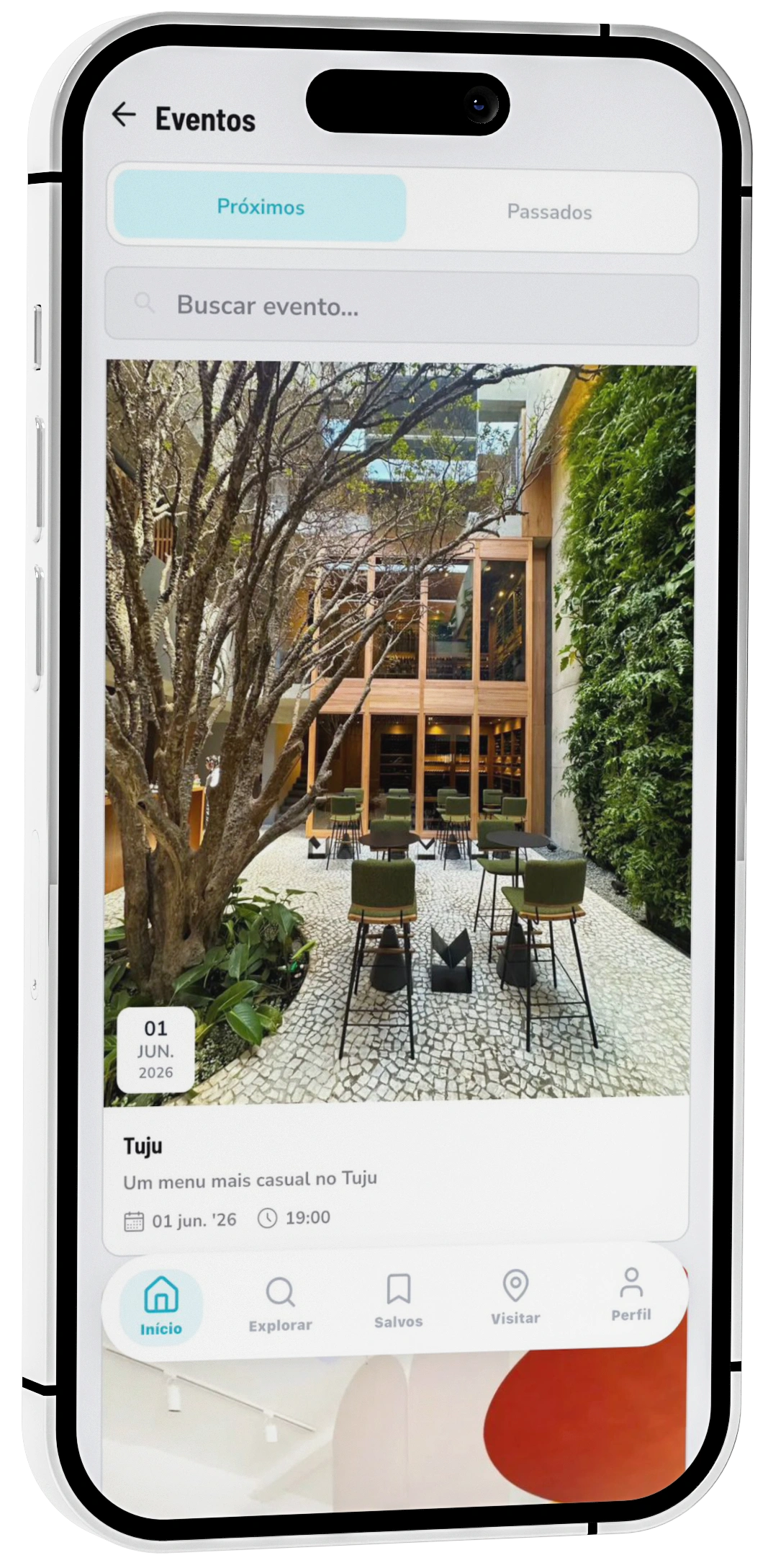 Eventos gastronômicos exclusivos no app